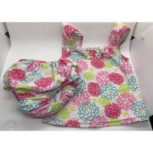 Iplay Baby Girl Snap‎ Reusable Absorbent Swimsuit Diaper And To Floral Size 12 M